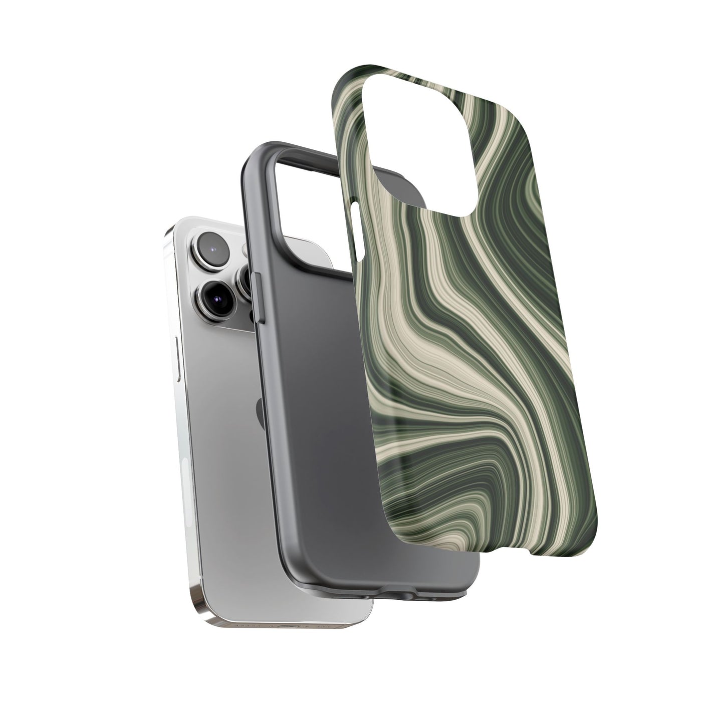 Radiating Elegance V1 Marble Green Tough Phone Case - Stylish Protection for Everyday Life