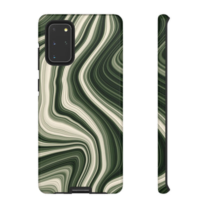 Radiating Elegance V1 Marble Green Tough Phone Case - Stylish Protection for Everyday Life