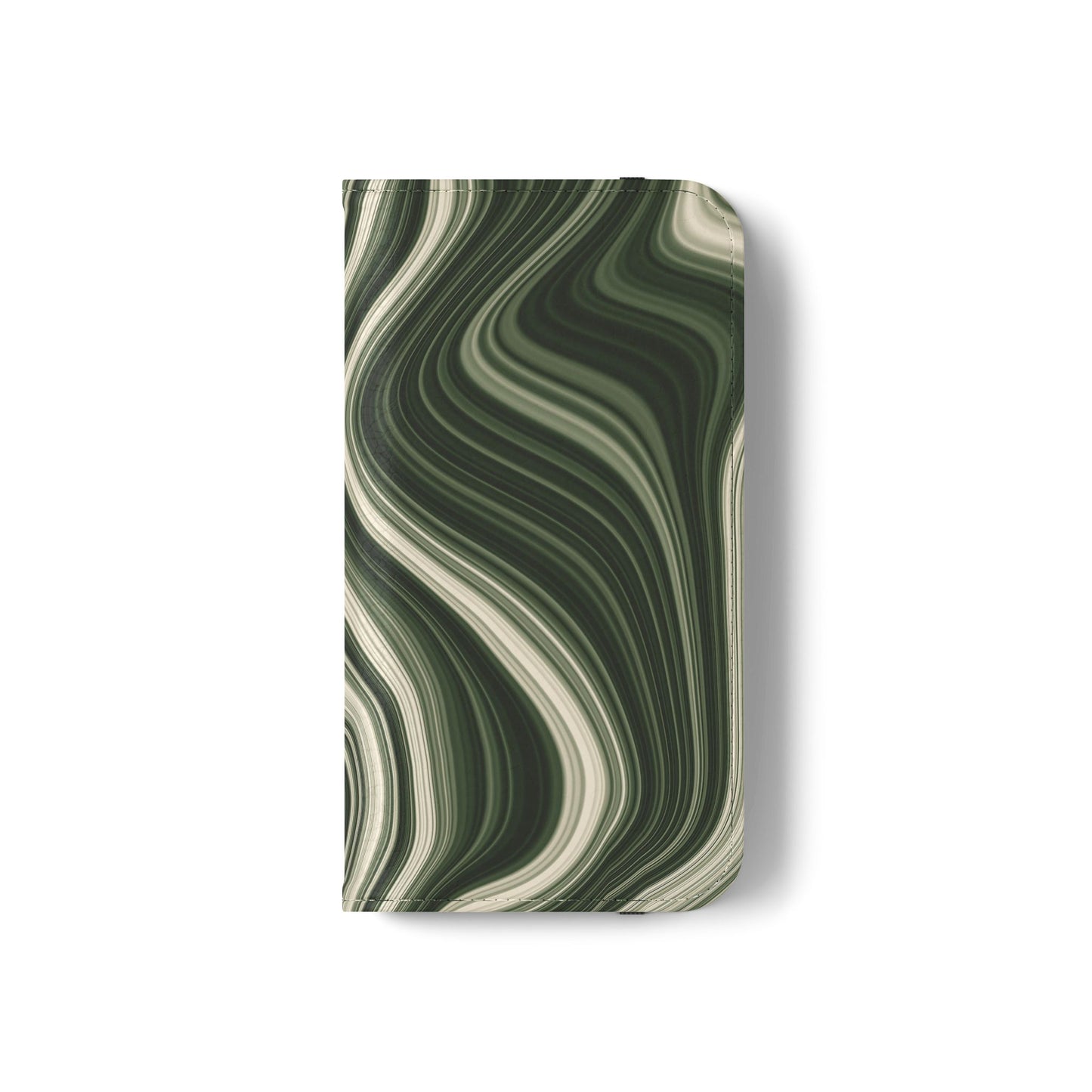 Radiating Elegance V1 Stylish Green Marble Flip Case for Smartphones - Perfect for Fashion Lovers