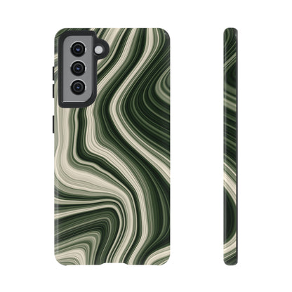 Radiating Elegance V1 Marble Green Tough Phone Case - Stylish Protection for Everyday Life