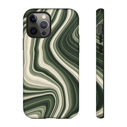 Radiating Elegance V1 Marble Green Tough Phone Case - Stylish Protection for Everyday Life