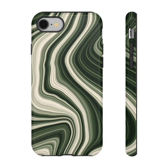 Radiating Elegance V1 Marble Green Tough Phone Case - Stylish Protection for Everyday Life