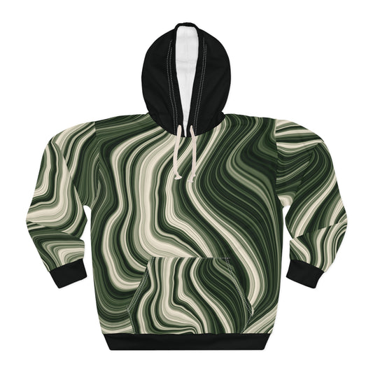 Radiating Elegance V1 Abstract Marble Print Unisex Pullover Hoodie | Cozy Fashion for Casual Outings