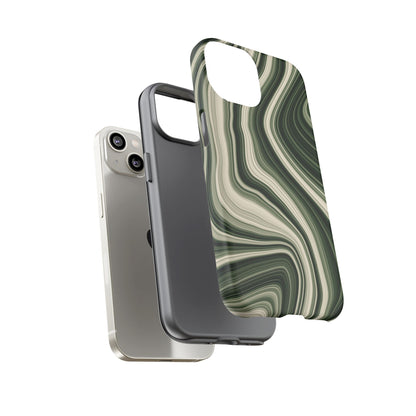 Radiating Elegance V1 Marble Green Tough Phone Case - Stylish Protection for Everyday Life