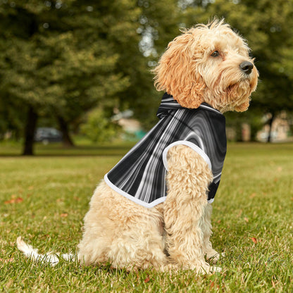 Radiating Elegance V2 Stylish Black Marble Pet Hoodie - Cozy Fashion for Dogs and Cats