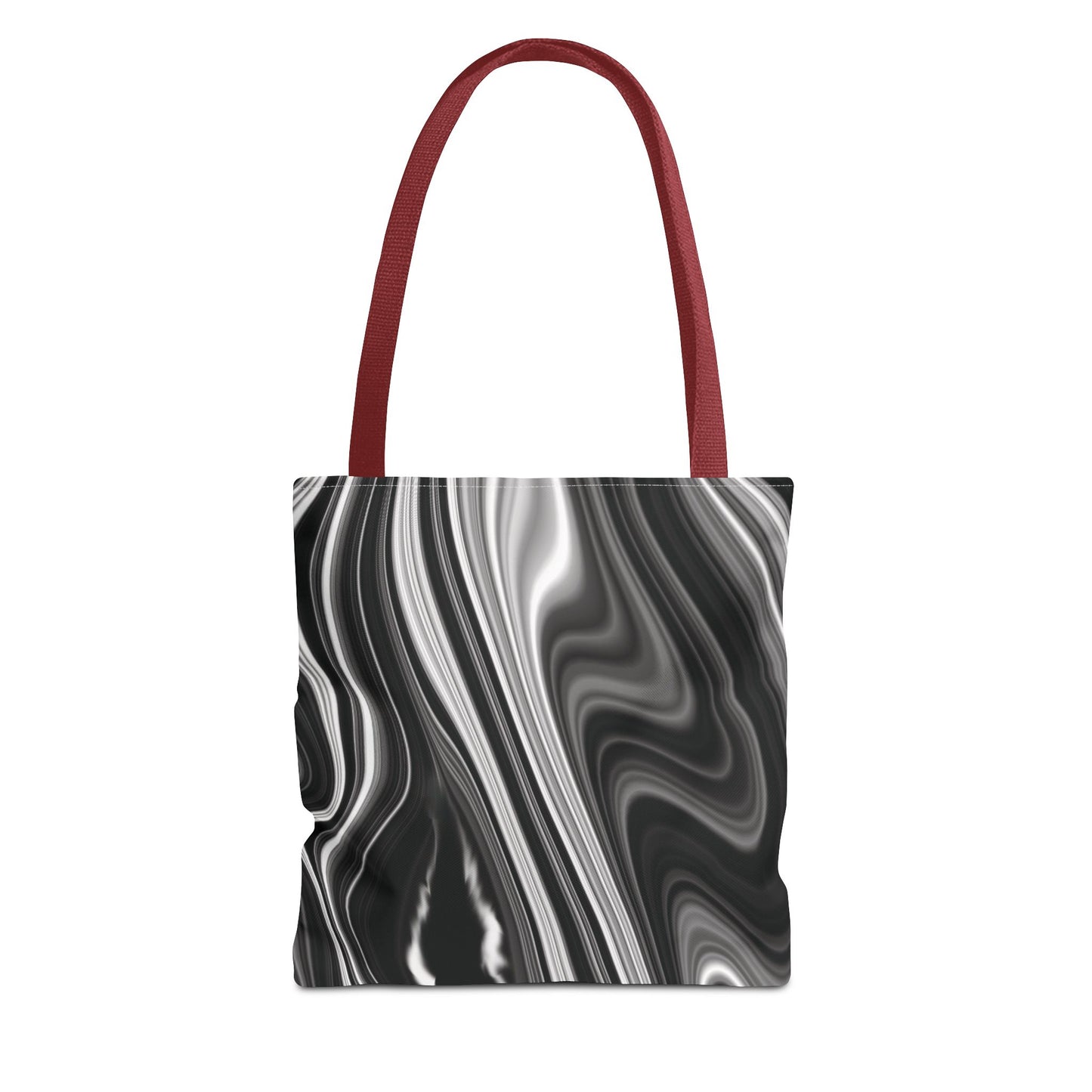 Radiating Elegance V2 Chic Black and White Swirl Tote Bag - Stylish Reusable Shopping Bag