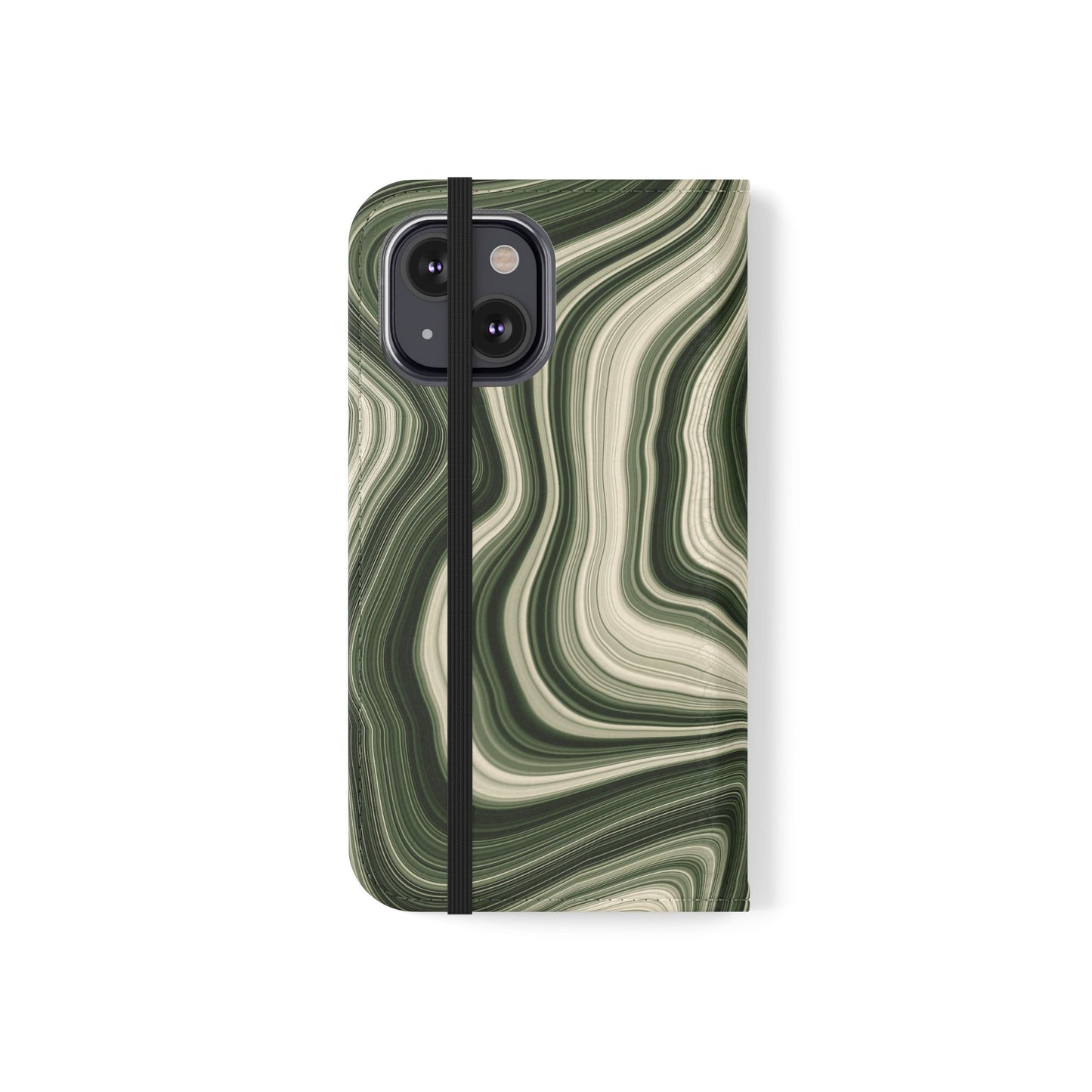 Radiating Elegance V1 Stylish Green Marble Flip Case for Smartphones - Perfect for Fashion Lovers