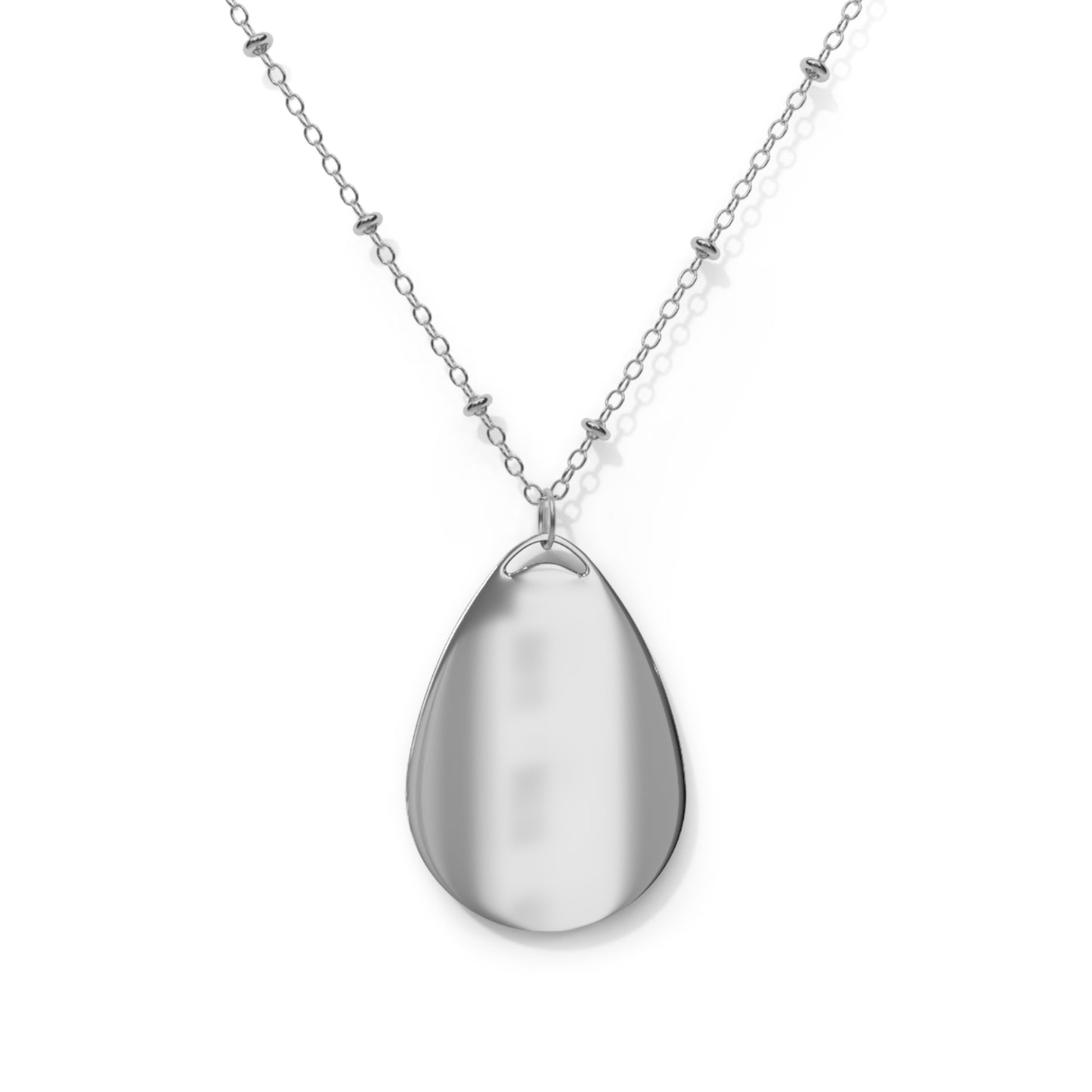 Radiating Elegance V2 Elegant Oval Necklace – Modern Black & Silver Design for Everyday Wear