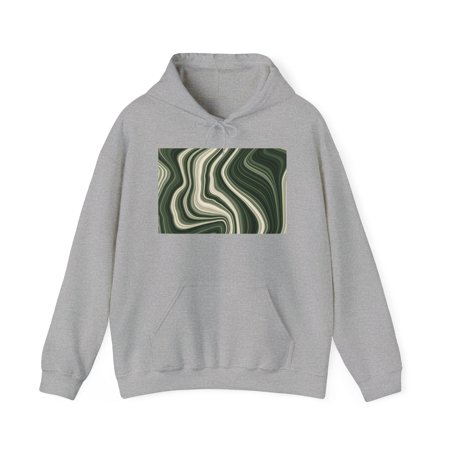 Radiating Elegance V1 Abstract Swirl Unisex Heavy Blend™ Hooded Sweatshirt - Cozy & Stylish for Everyday Wear