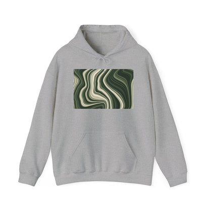 Radiating Elegance V1 Abstract Swirl Unisex Heavy Blend™ Hooded Sweatshirt - Cozy & Stylish for Everyday Wear