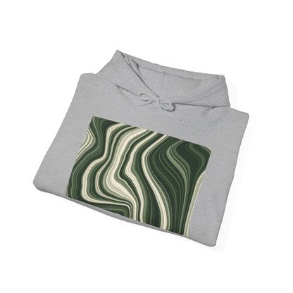 Radiating Elegance V1 Abstract Swirl Unisex Heavy Blend™ Hooded Sweatshirt - Cozy & Stylish for Everyday Wear