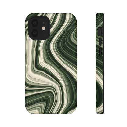 Radiating Elegance V1 Marble Green Tough Phone Case - Stylish Protection for Everyday Life