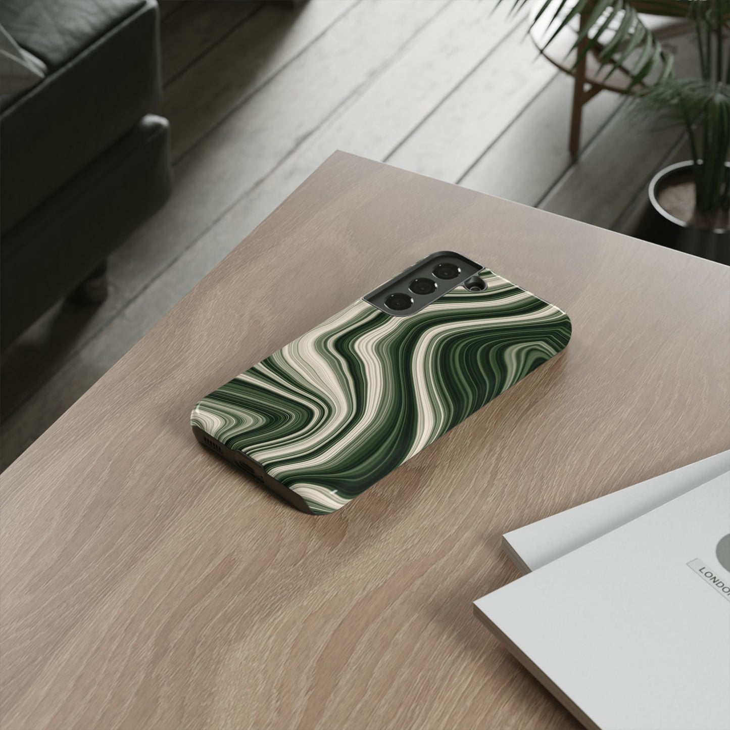 Radiating Elegance V1 Marble Green Tough Phone Case - Stylish Protection for Everyday Life