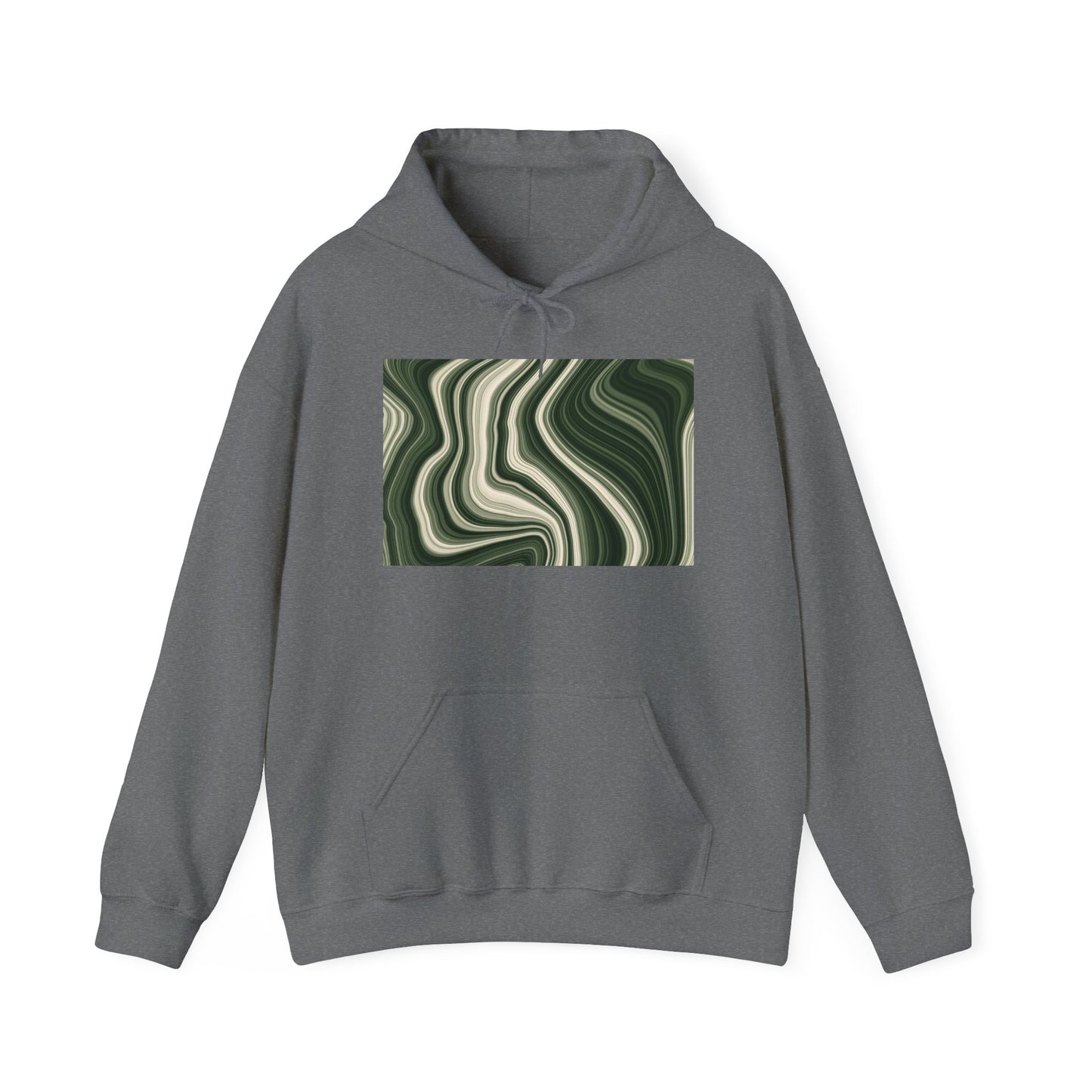 Radiating Elegance V1 Abstract Swirl Unisex Heavy Blend™ Hooded Sweatshirt - Cozy & Stylish for Everyday Wear