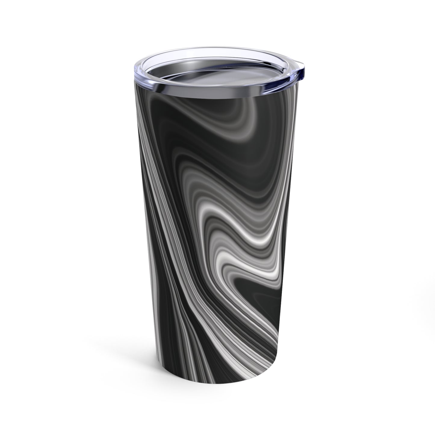 Radiating Elegance V2 Stylish Black and White Swirl 20oz Tumbler - Perfect for Coffee Lovers & Home Decor