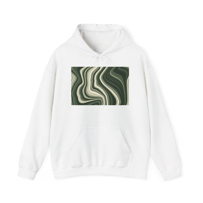 Radiating Elegance V1 Abstract Swirl Unisex Heavy Blend™ Hooded Sweatshirt - Cozy & Stylish for Everyday Wear