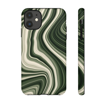 Radiating Elegance V1 Marble Green Tough Phone Case - Stylish Protection for Everyday Life