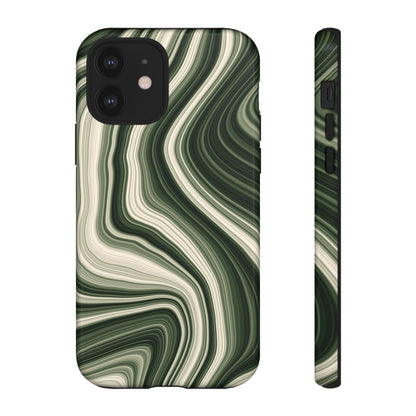 Radiating Elegance V1 Marble Green Tough Phone Case - Stylish Protection for Everyday Life