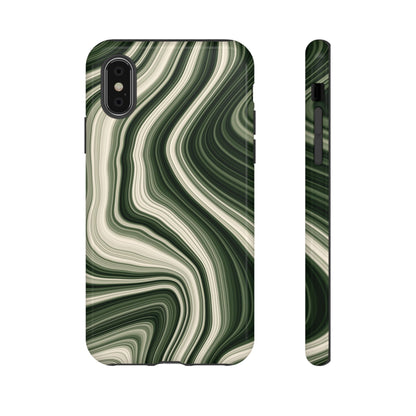 Radiating Elegance V1 Marble Green Tough Phone Case - Stylish Protection for Everyday Life