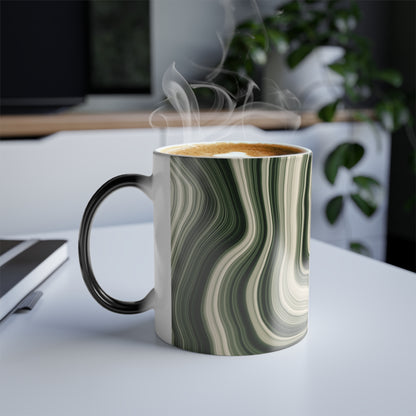 Radiating Elegance V1 Color Morphing Magic Mug - 11oz, Stylish Transitioning Colors for Coffee and Tea Lovers