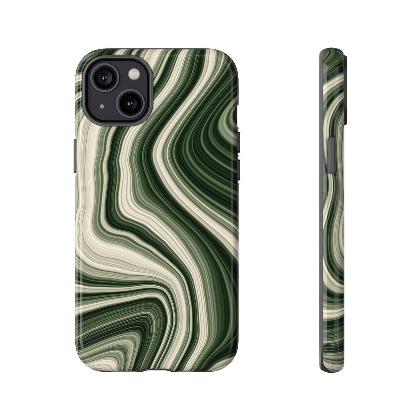 Radiating Elegance V1 Marble Green Tough Phone Case - Stylish Protection for Everyday Life