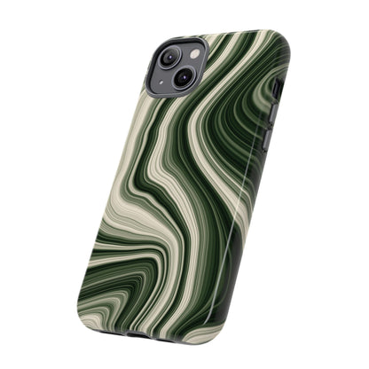 Radiating Elegance V1 Marble Green Tough Phone Case - Stylish Protection for Everyday Life