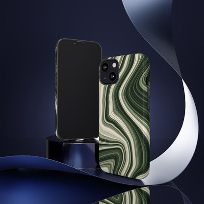 Radiating Elegance V1 Marble Green Tough Phone Case - Stylish Protection for Everyday Life