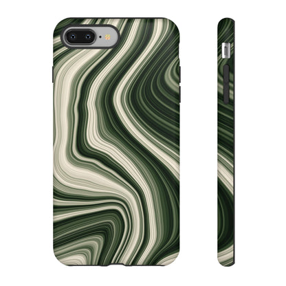 Radiating Elegance V1 Marble Green Tough Phone Case - Stylish Protection for Everyday Life