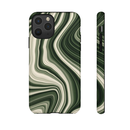 Radiating Elegance V1 Marble Green Tough Phone Case - Stylish Protection for Everyday Life