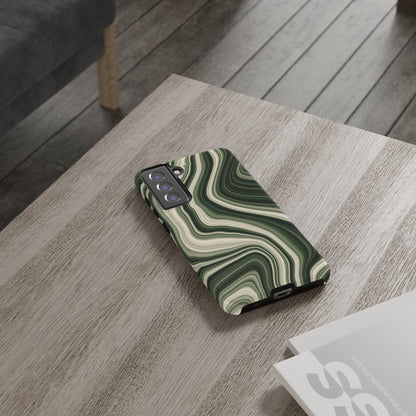 Radiating Elegance V1 Marble Green Tough Phone Case - Stylish Protection for Everyday Life