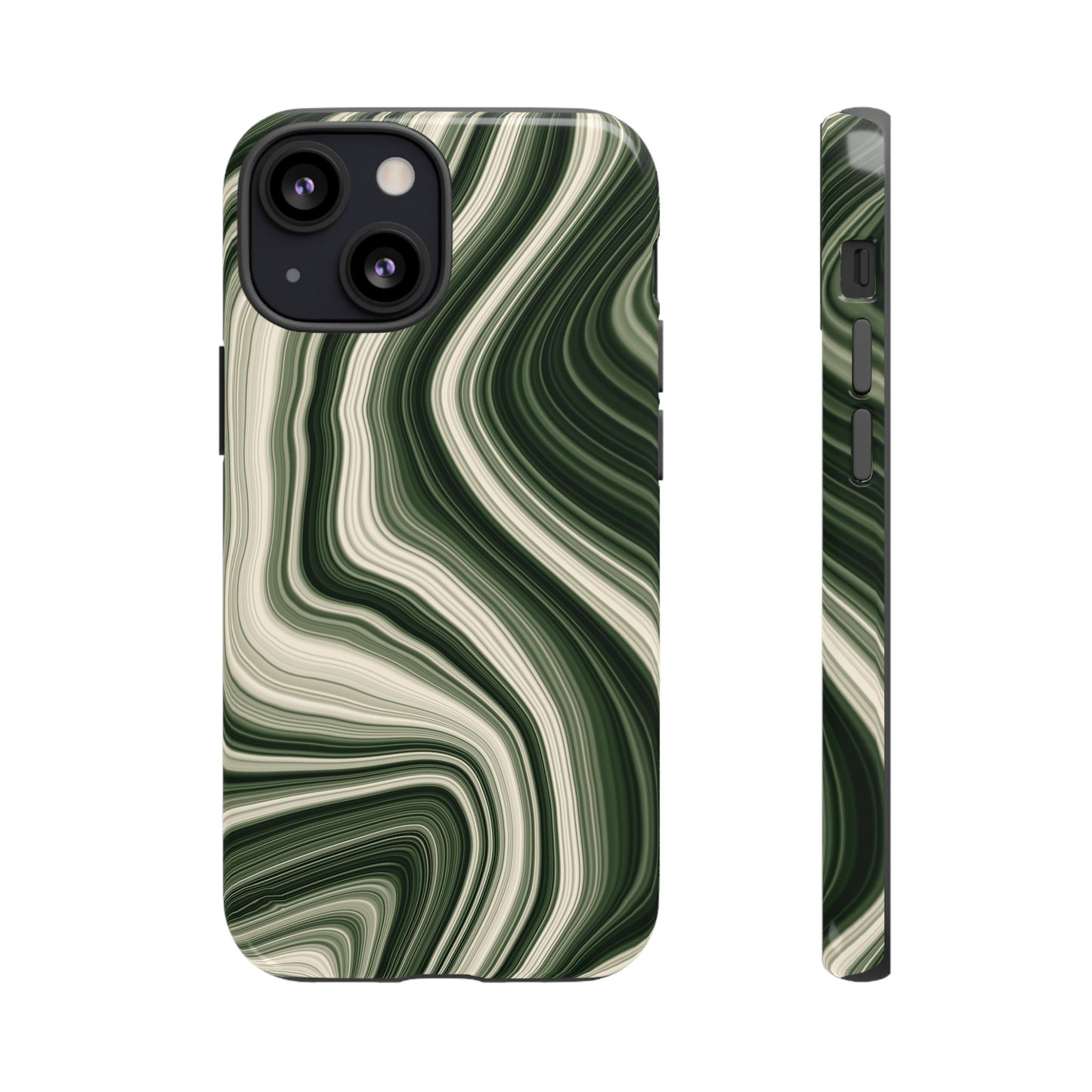 Radiating Elegance V1 Marble Green Tough Phone Case - Stylish Protection for Everyday Life