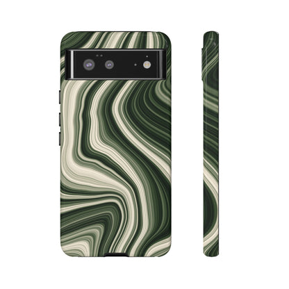 Radiating Elegance V1 Marble Green Tough Phone Case - Stylish Protection for Everyday Life