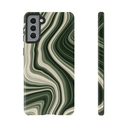 Radiating Elegance V1 Marble Green Tough Phone Case - Stylish Protection for Everyday Life