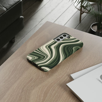 Radiating Elegance V1 Marble Green Tough Phone Case - Stylish Protection for Everyday Life