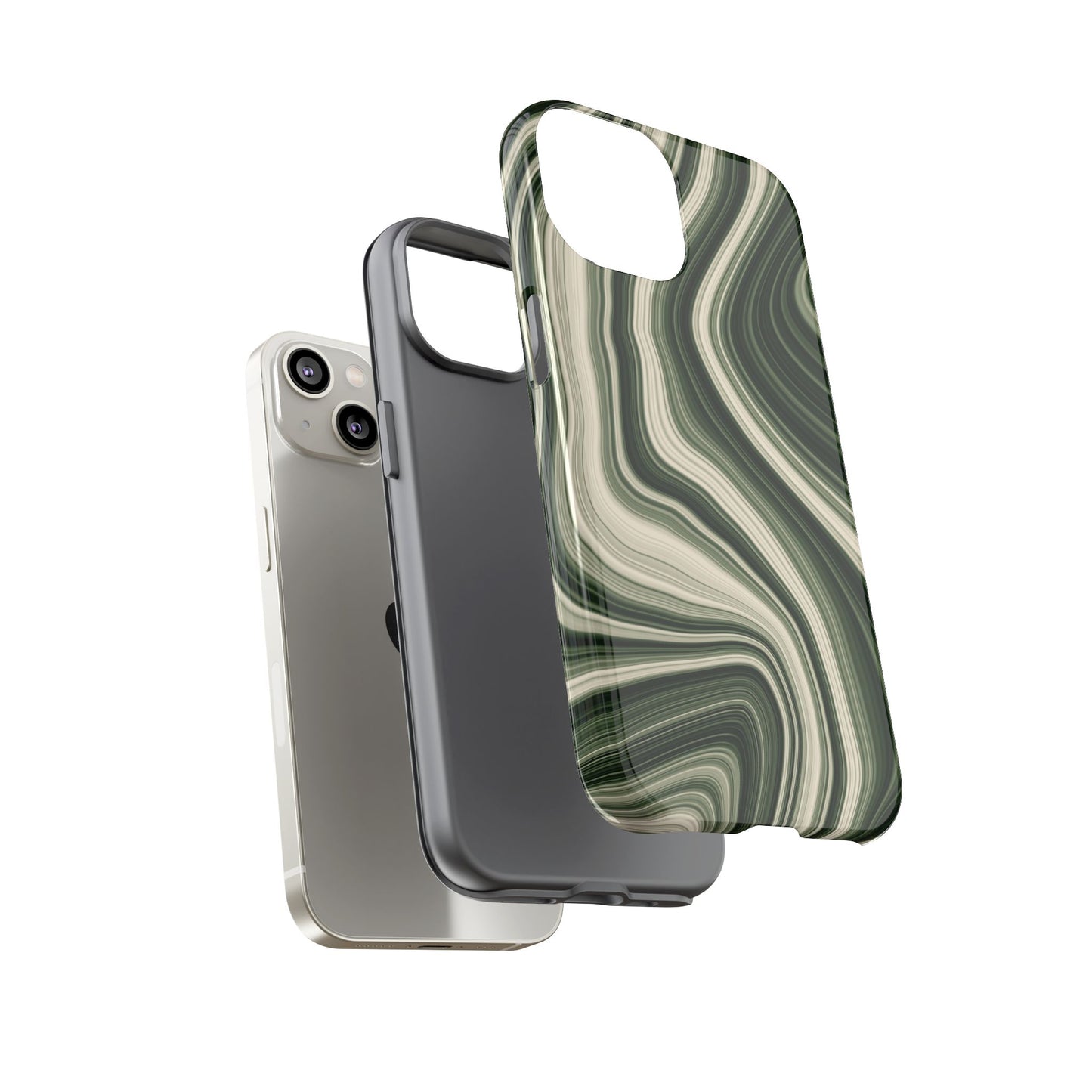 Radiating Elegance V1 Marble Green Tough Phone Case - Stylish Protection for Everyday Life