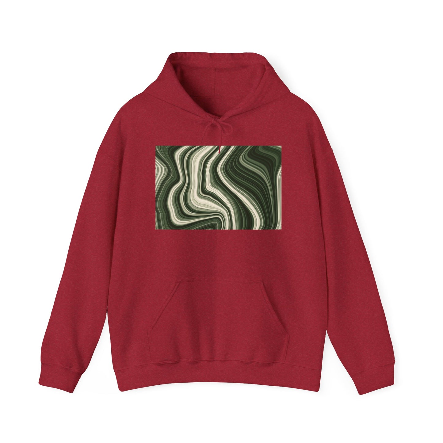 Radiating Elegance V1 Abstract Swirl Unisex Heavy Blend™ Hooded Sweatshirt - Cozy & Stylish for Everyday Wear