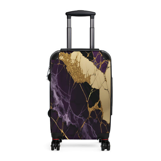 Amethyst Paradise V1 Elegant Marble Print Suitcase for Stylish Travelers