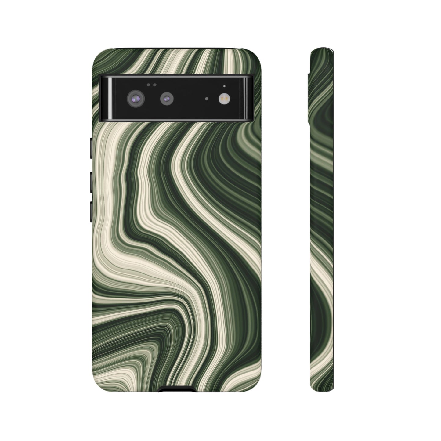 Radiating Elegance V1 Marble Green Tough Phone Case - Stylish Protection for Everyday Life