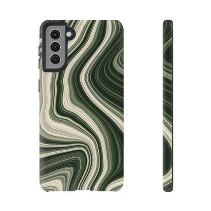 Radiating Elegance V1 Marble Green Tough Phone Case - Stylish Protection for Everyday Life