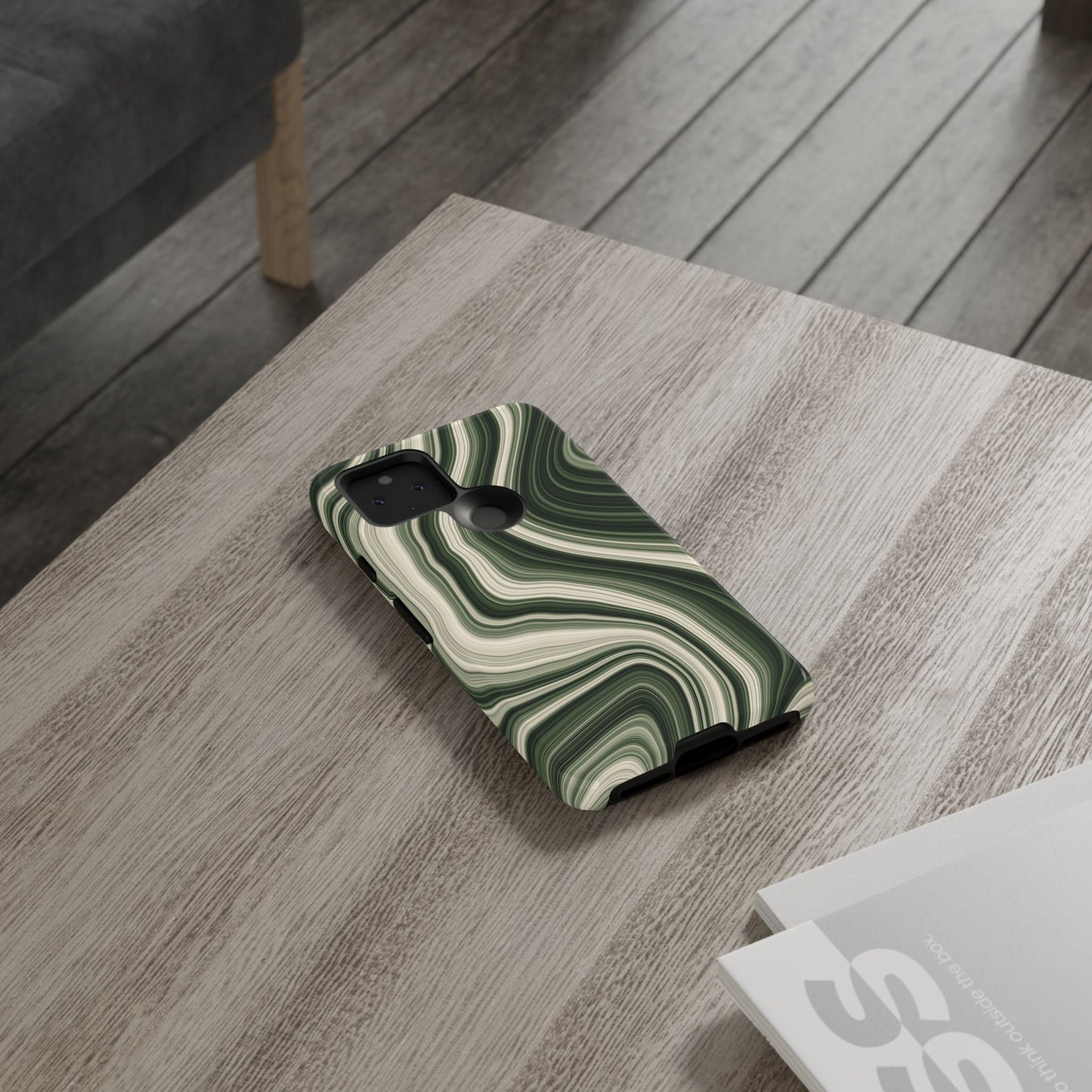 Radiating Elegance V1 Marble Green Tough Phone Case - Stylish Protection for Everyday Life