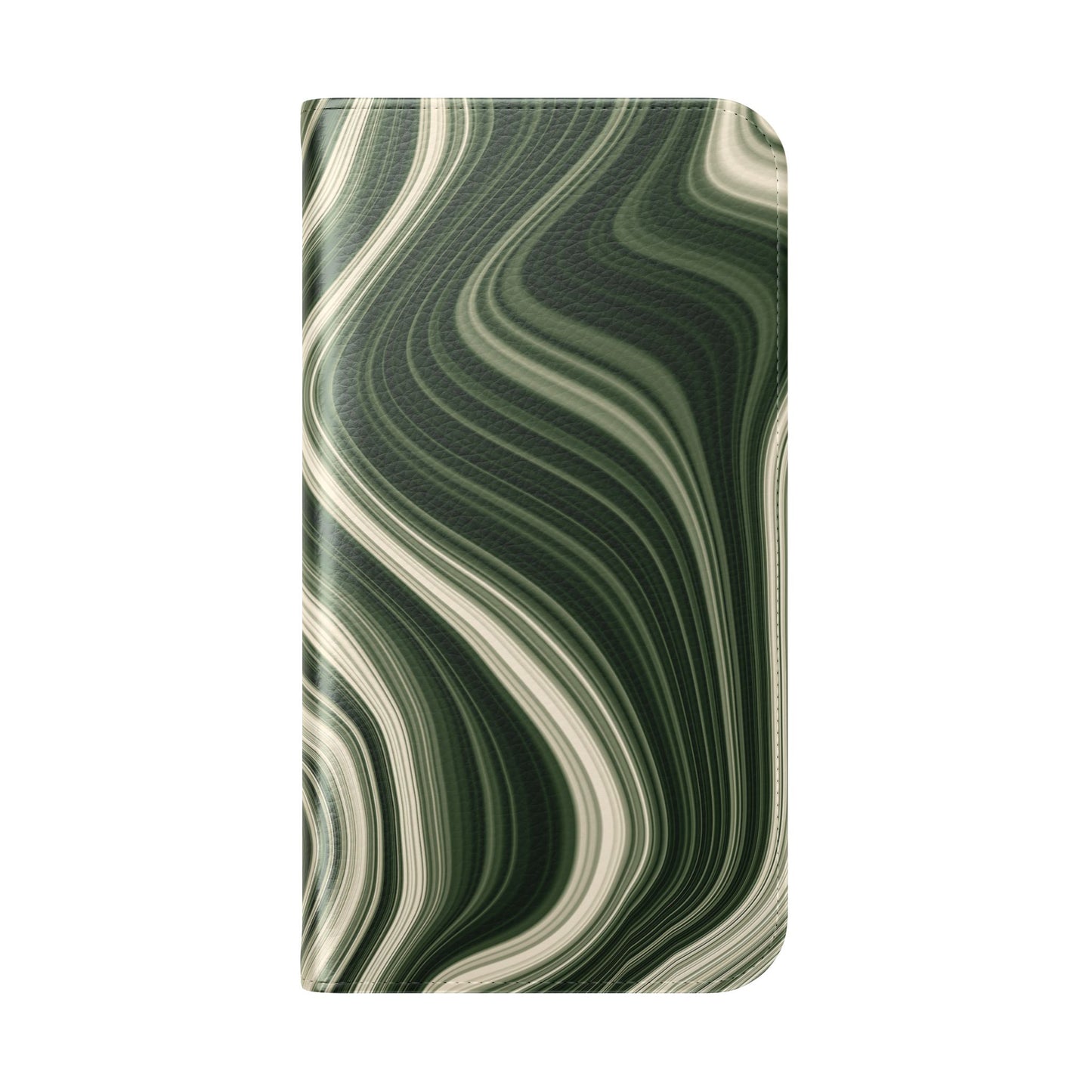 Radiating Elegance V1 Stylish Green Marble Flip Case for Smartphones - Perfect for Fashion Lovers