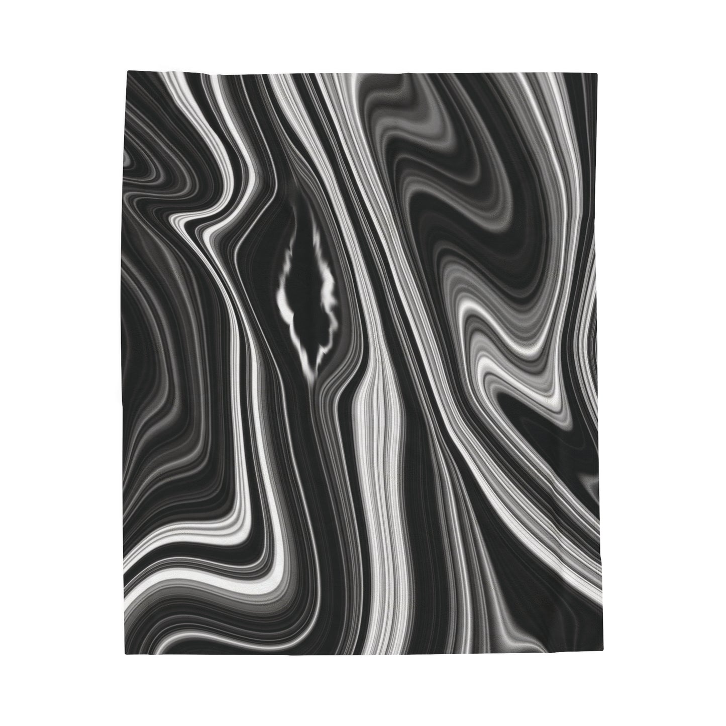 Radiating Elegance V2 Stylish Velveteen Plush Blanket - Modern Black & White Abstract Design