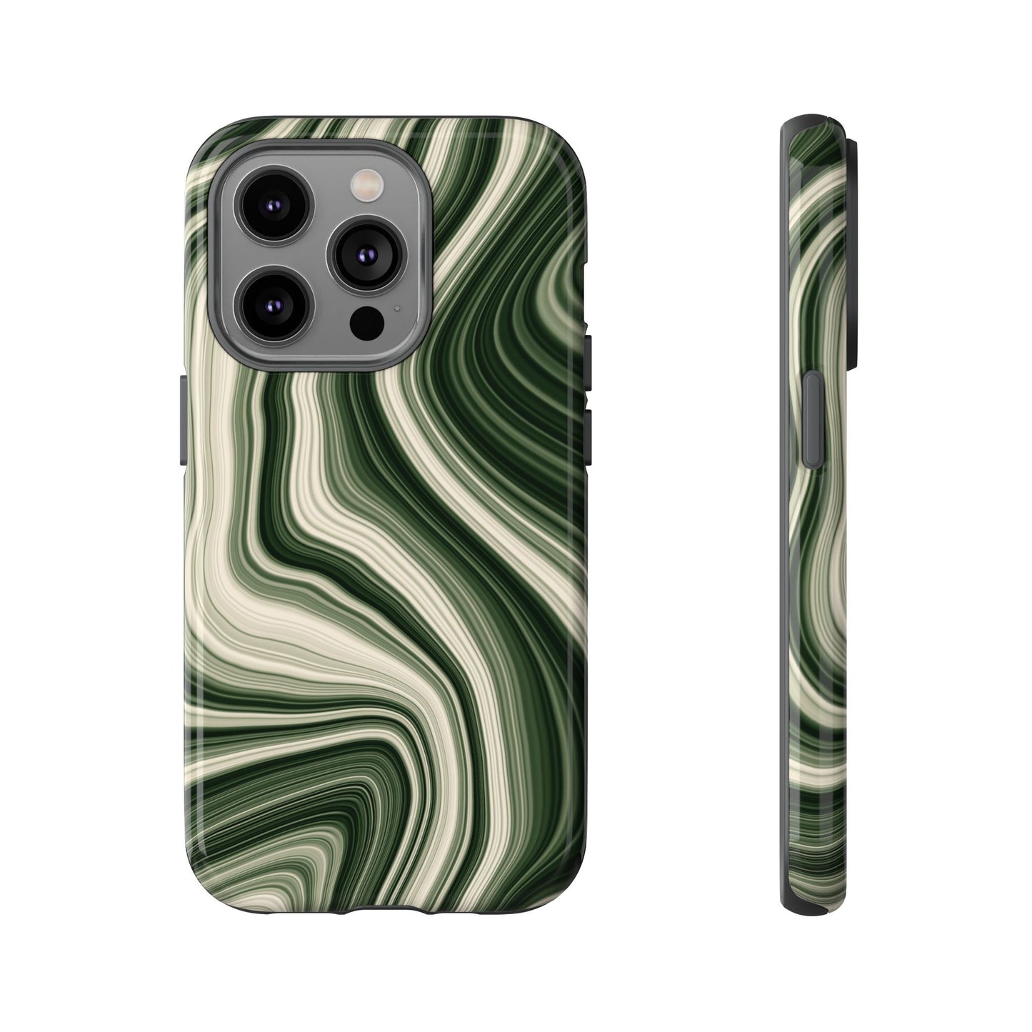 Radiating Elegance V1 Marble Green Tough Phone Case - Stylish Protection for Everyday Life