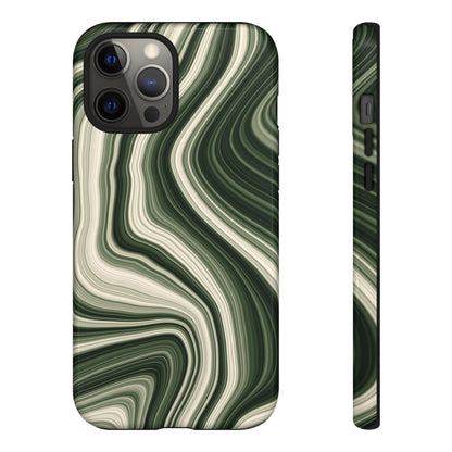 Radiating Elegance V1 Marble Green Tough Phone Case - Stylish Protection for Everyday Life