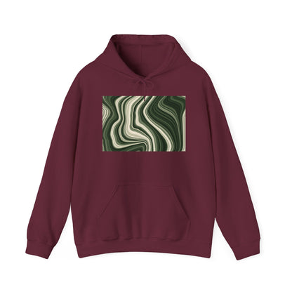 Radiating Elegance V1 Abstract Swirl Unisex Heavy Blend™ Hooded Sweatshirt - Cozy & Stylish for Everyday Wear