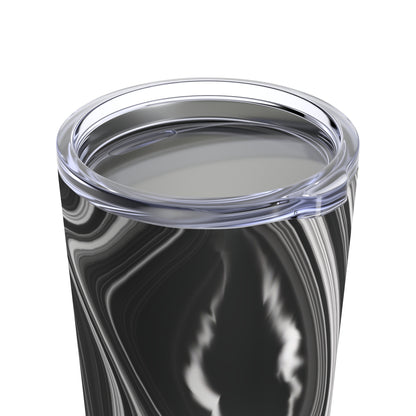 Radiating Elegance V2 Stylish Black and White Swirl 20oz Tumbler - Perfect for Coffee Lovers & Home Decor