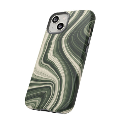 Radiating Elegance V1 Marble Green Tough Phone Case - Stylish Protection for Everyday Life