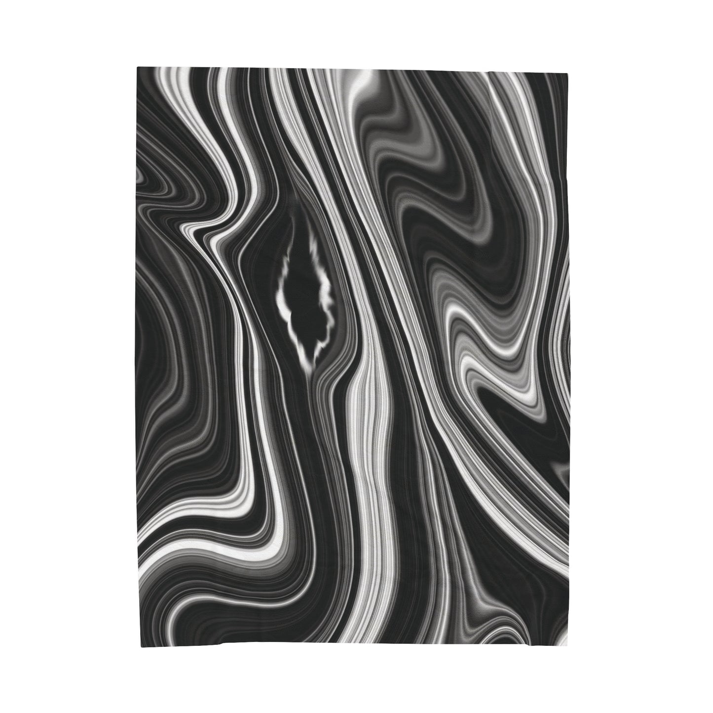 Radiating Elegance V2 Stylish Velveteen Plush Blanket - Modern Black & White Abstract Design