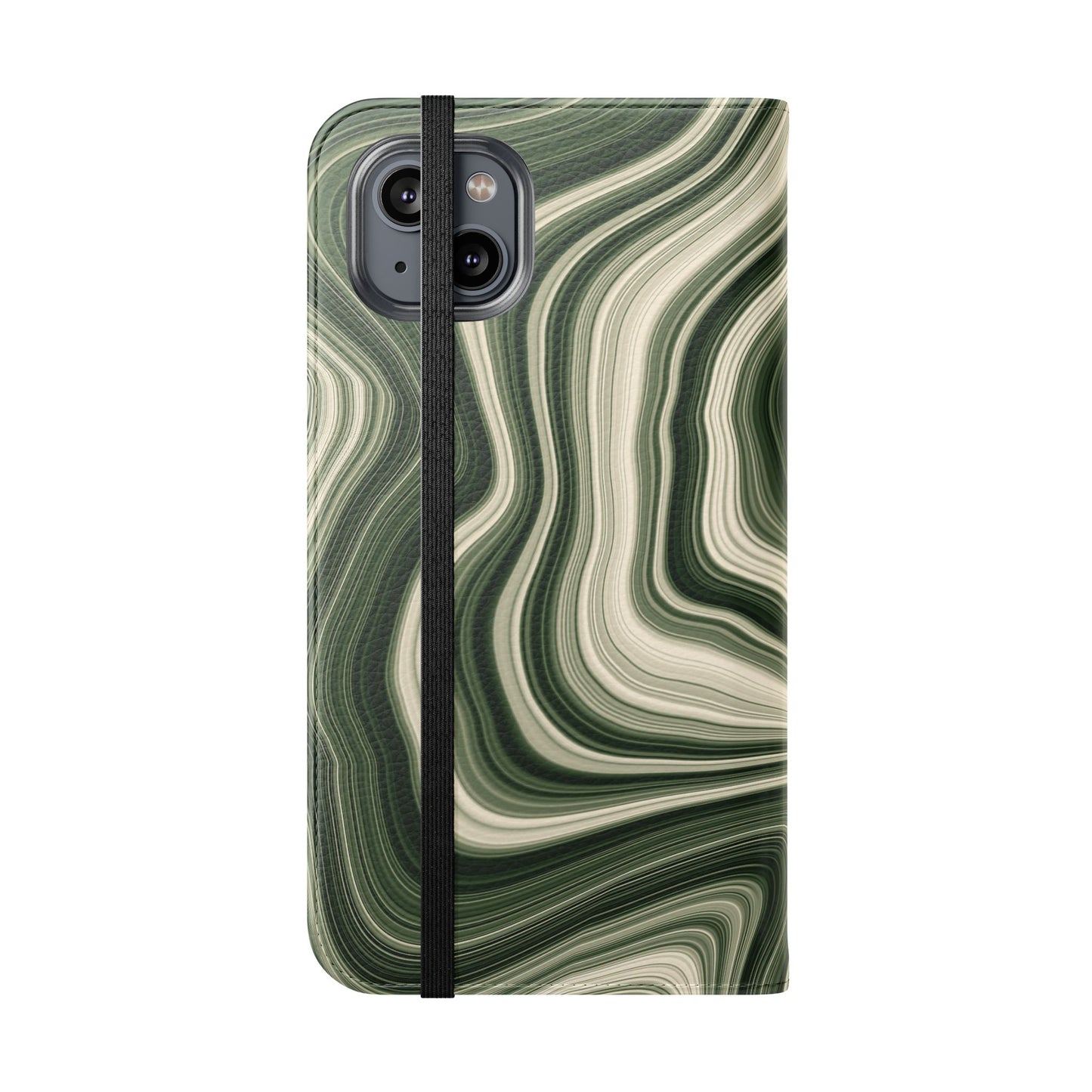 Radiating Elegance V1 Stylish Green Marble Flip Case for Smartphones - Perfect for Fashion Lovers