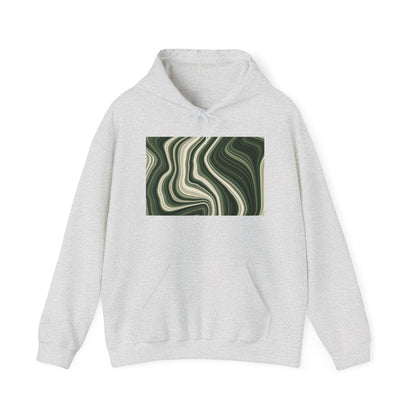 Radiating Elegance V1 Abstract Swirl Unisex Heavy Blend™ Hooded Sweatshirt - Cozy & Stylish for Everyday Wear